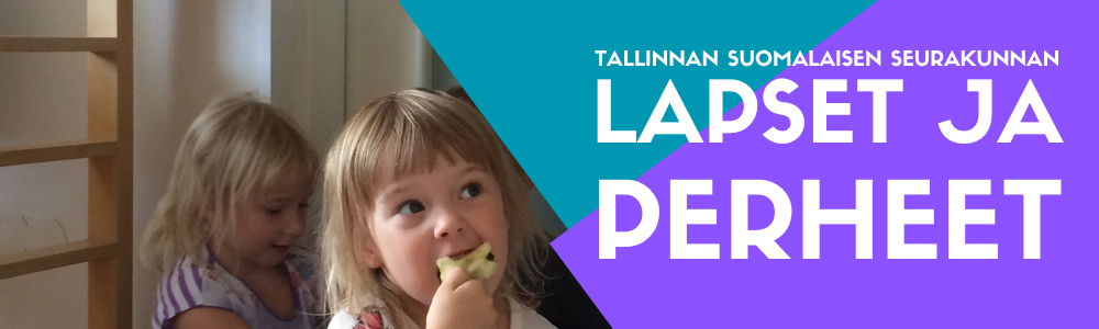 Lapsi syö omenaa pöydän alla. Teksti: Tallinnan suomalaisen seurakunnan lapset ja perheet